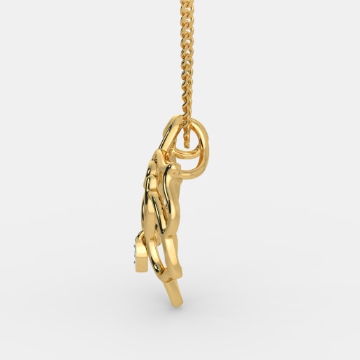 Diamond Pendant In Yellow Gold (1.72 Gram) With Diamonds (0.010 Ct)