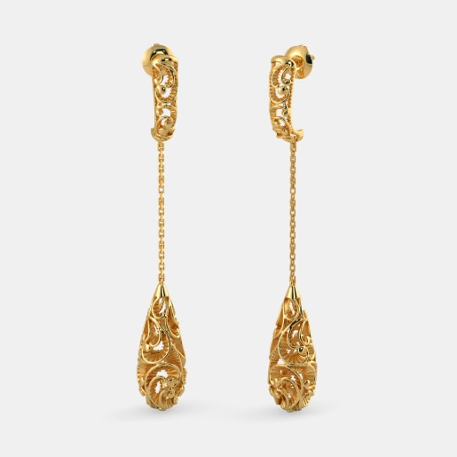 Buy 150+ Latest Plain Gold Earring Designs Online in India 2017 | BlueStone