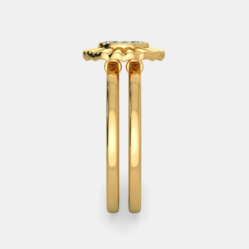Diamond Ring In Yellow Gold (6.2 Gram) With Diamonds (0.102 Ct)