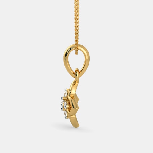 Diamond Pendant In Yellow Gold (0.65 Gram) With Diamonds (0.047 Ct)