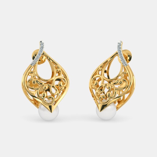 Pearl Earrings 250 Earring Designs Online In India 2018 The Amsa Stud Earrings