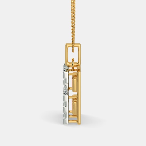 Diamond And Ruby Pendant In Yellow Gold (4.86 Gram) With Diamonds (0.170 Ct)