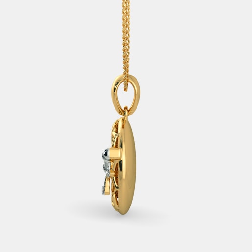 Diamond And Ruby Pendant In Yellow Gold (5.78 Gram) With Diamonds (0.020 Ct)