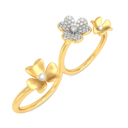 Diamond Ring In Yellow Gold (4.68 Gram) With Diamonds (0.212 Ct)